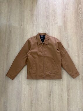 Dickies Eisenhower Men's Brown Workwear Zip Jacket - Cognac